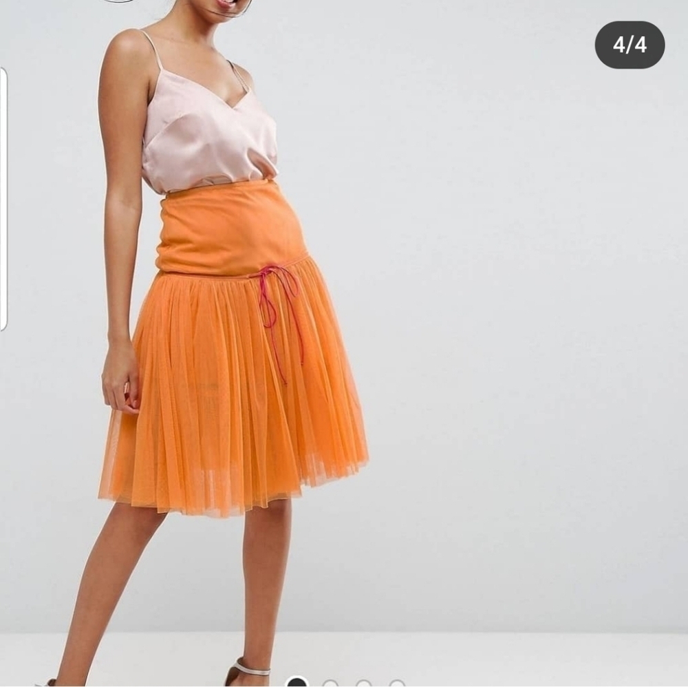 Asos Orange Tulle Skirt